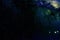 Greenish blue dramatic galaxy night panorama from the moon universe space on night sky