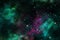 greenish blue galaxy dark with stars and space pattern with bright multicolored texture cosmic