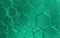 Greenish glass hexagons in geometric background