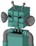 Greenish Mech With Cube Head And Speakers Mouth And Angry Eyes And Double Antenna