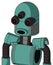 Greenish Mech With Dome Head And Round Mouth And Three-Eyed