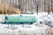 Greenish Propane Tank Outdoor