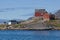 Greenland granite shoreline houses