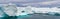Greenland Iceberg landscape of Ilulissat icefjord with giant icebergs