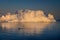 Greenland Ilulissat glacier in poar sunset