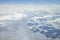 Greenland landscape as seen from airplane