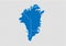 Greenland map - High detailed blue map with counties/regions/states of greenland. nepal map isolated on transparent background