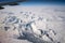 Greenland white glacier aerial landscape mountains