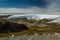 Greenlandic ice cap glacier front and a moraine across the valley, Point 660, Kangerlussuaq, Greenland