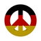 Greenpeace symbol painted Germany flag