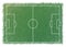 Greensward white line football soccer scale.