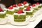 Greentea cake with fresh raspberry