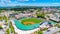 Greenville Drive Baseball Stadium and Skyline in Downtown Greenville South Carolina SC