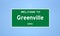 Greenville, Ohio city limit sign. Town sign from the USA.