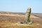 The greenwood stone a historic 16th century boundary marking the borders of midgley and wadworth moor in calderdale west yorkshire