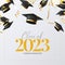 Greeting banner for design of graduation 2023