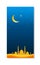 Greeting card - Arabian theme with mosque - Islamic - Night theme - Ramadan illustration