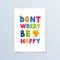 Greeting card with cartoon bright animals leon and positive quote