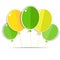 Greeting card with a color balloons.