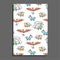 Greeting card with cute cartoon mythical beasts