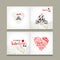 Greeting card design, valentine day
