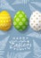 Greeting card with Easter eggs with color ornate for Your holiday design 4