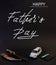 Greeting card on Father`s Day with text - father a happy day