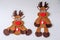 Greeting card handmade christmas rudolph reindeer from felt