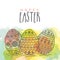 Greeting card for Happy Easter celebration.