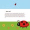 Greeting card with ladybug characters