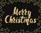 Greeting card merry christmas handmade lettering. Vector illustration