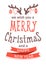 Greeting Card. Merry Christmas lettering. Vector illustration. isolated object