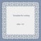 Greeting card with openwork border, paper doily under the cake, template