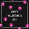 Greeting card post for social networks valentines day light bulbs hearts glowing valentine
