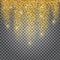 Greeting card, shimmer golden background. Brilliant gold tinsel.