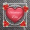 Greeting Card Template Valentine Day Heart Realistic 3d Symbol Transparent Background