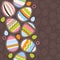 Greeting card wirh easter eggs