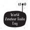 Greeting card of the World Amateur Radio Day