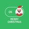 Greeting Christmas Card. Creative Merry christmas or new year concept mode switch toggle. Slider button on xmas Flat vector