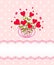 Greeting flower heart card