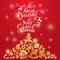 Greeting holiday Card of xmas gingerbread