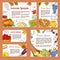 Greeting posters and banners with symbols of thanksgiving