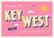 Greetings from Key West, Florida, USA - Touristic Postcard.