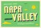 Greetings from Napa Valley, California, USA - Touristic Postcard.
