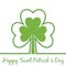 Greetings for Saint PatrickÂ´s Day. Shamrock background