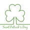 Greetings for Saint PatrickÂ´s Day with three leaf clover