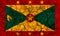 grenada country flag painted on a cracked grungy wall