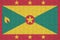 Grenada flag is depicted on a folded puzzle