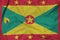 Grenada flag printed on a polyester nylon sportswear mesh fabric