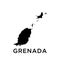 Grenada map icon vector trendy